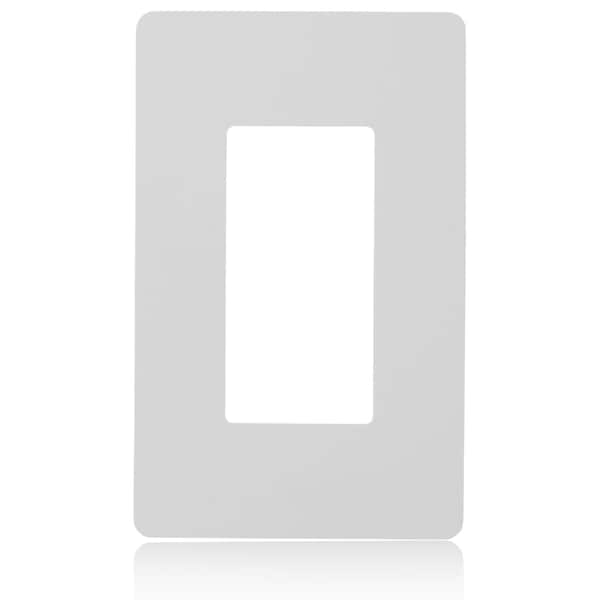 Faith 1-Gang Decorator Screwless Wall Plates, 4.68in x 2.93in, Fits GFCI, USB Receptacle, Dimmers, White SWP1-WH-01 - main